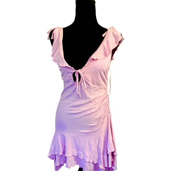 Light Pink Ruffle Dress - Picture 3 of 4